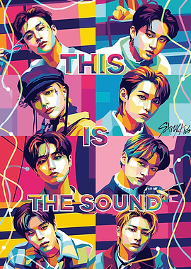 Stray Kids Pop Art Poster