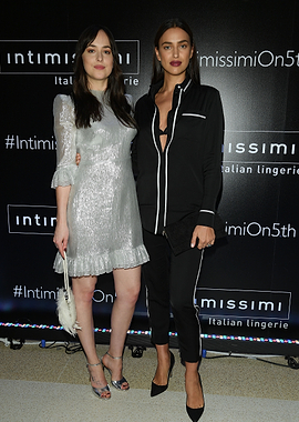 Dakota Johnson and Irina Shayk at Intimissimi Event
