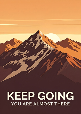 Inspirational Mountain Landscape with Text