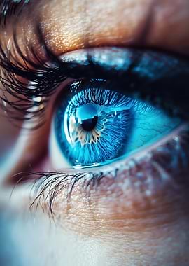 Extreme Close-up of a Blue Eye