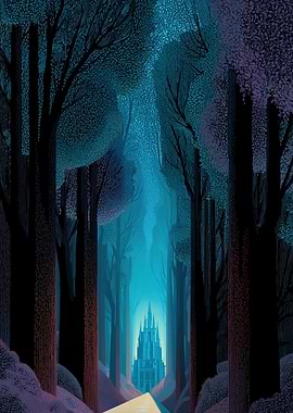 Enchanted Forest Path to a Castle