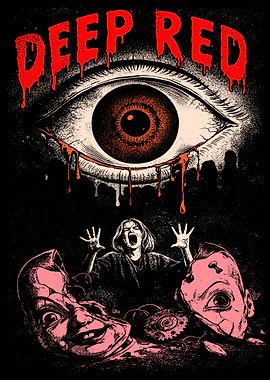 Deep Red Horror Movie Poster