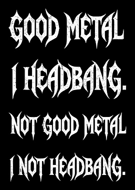 Metal Headbanging Text Art