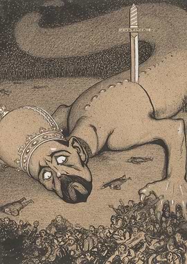 Monster Defeated by Justice Sword