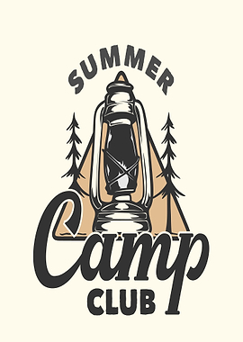 Summer Camp Club Lantern and Tent