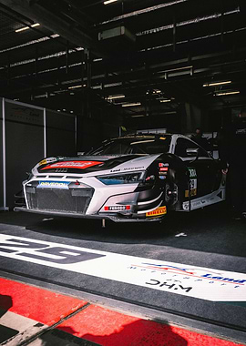 Audi R8 LMS GT3 Race Car in Pit Lane