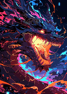 Fiery Dragon Roaring