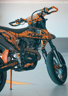 Custom KTM Supermoto Motorcycle