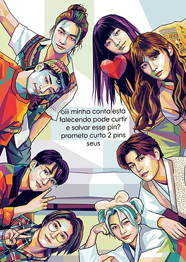K-Pop Group Pop Art Portrait