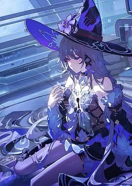 Witch with Blue Hat