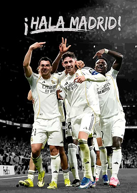 Real Madrid Players Celebrating