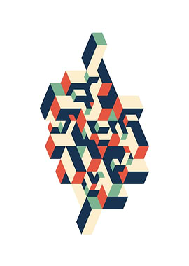 Geometric Isometric Abstract Design
