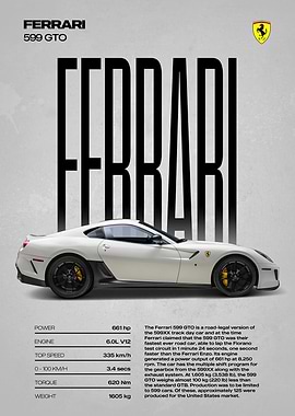 Ferrari 599 GTO Poster