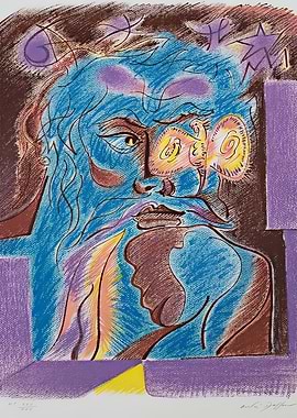 Abstract Portrait with Celestial Elements