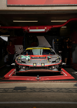 Racing Car in Pit Stop