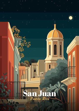 San Juan Puerto Rico Night Scene