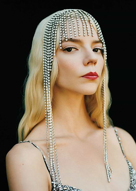 Anya Taylor-Joy in Glamorous Headpiece