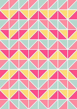 Modern Geometric Triangle Mosaic