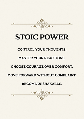 Stoic Power Motivational Quote