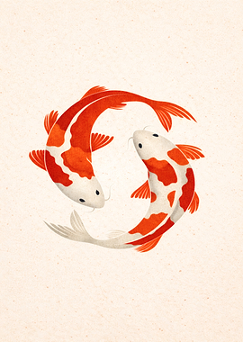Yin Yang Koi Fish