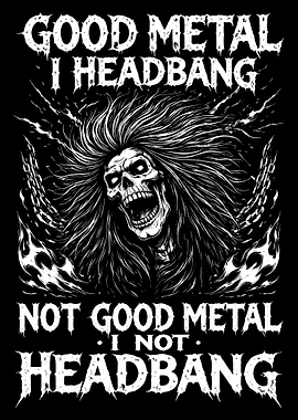 Skeleton Headbanging to Metal Music