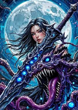 Fantasy Warrior with Monster Sword