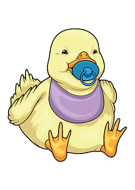 Baby Duck Pacifier Bib