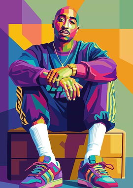Tupac Shakur Pop Art Portrait