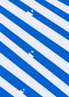 Sailboats on a striped sea