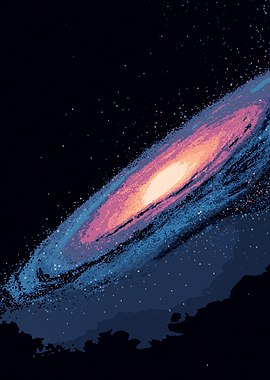 Vibrant Spiral Galaxy in Deep Space