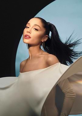 Ariana Grande in white dress