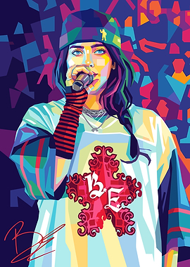 Billie Eilish Pop Art Portrait