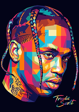 Travis Scott Pop Art Portrait
