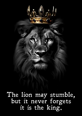 Lion King Crown Black and White