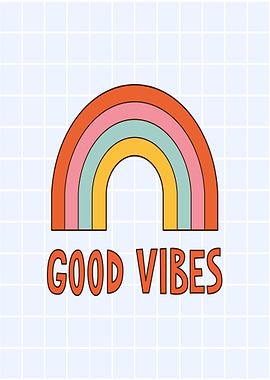 Good Vibes Retro Rainbow