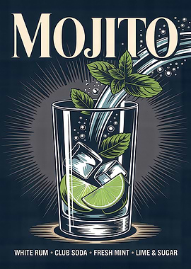 Vintage Mojito Cocktail Recipe