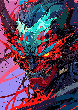 Cyberpunk Oni Mask