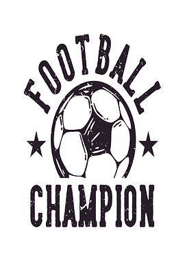 Football Champion Text Art