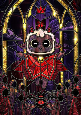Cult of the Lamb Stained Glass Art