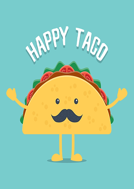 Happy Taco Character