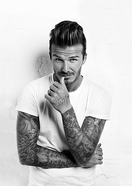 David Beckham in Black and White