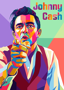 Johnny Cash Pop Art Portrait