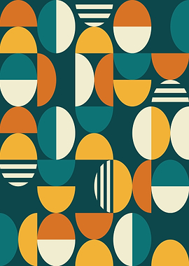 Geometric Mid-Century Modern Pattern