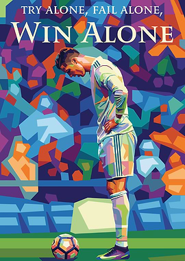 Cristiano Ronaldo Win Alone Pop Art