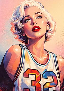 Pop Art Basketball Player Portrait