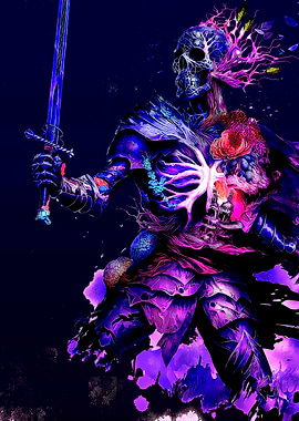 Avowed Skeleton Knight with Glowing Flora