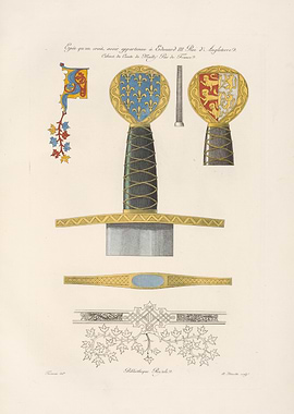 Medieval Sword and Heraldry Illustration