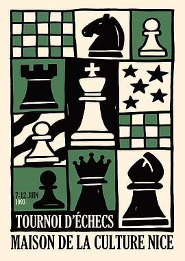 Retro Chess Tournament Poster