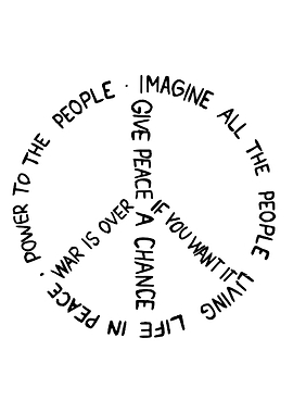 Peace Symbol with Text
