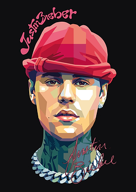 Justin Bieber Pop Art Portrait